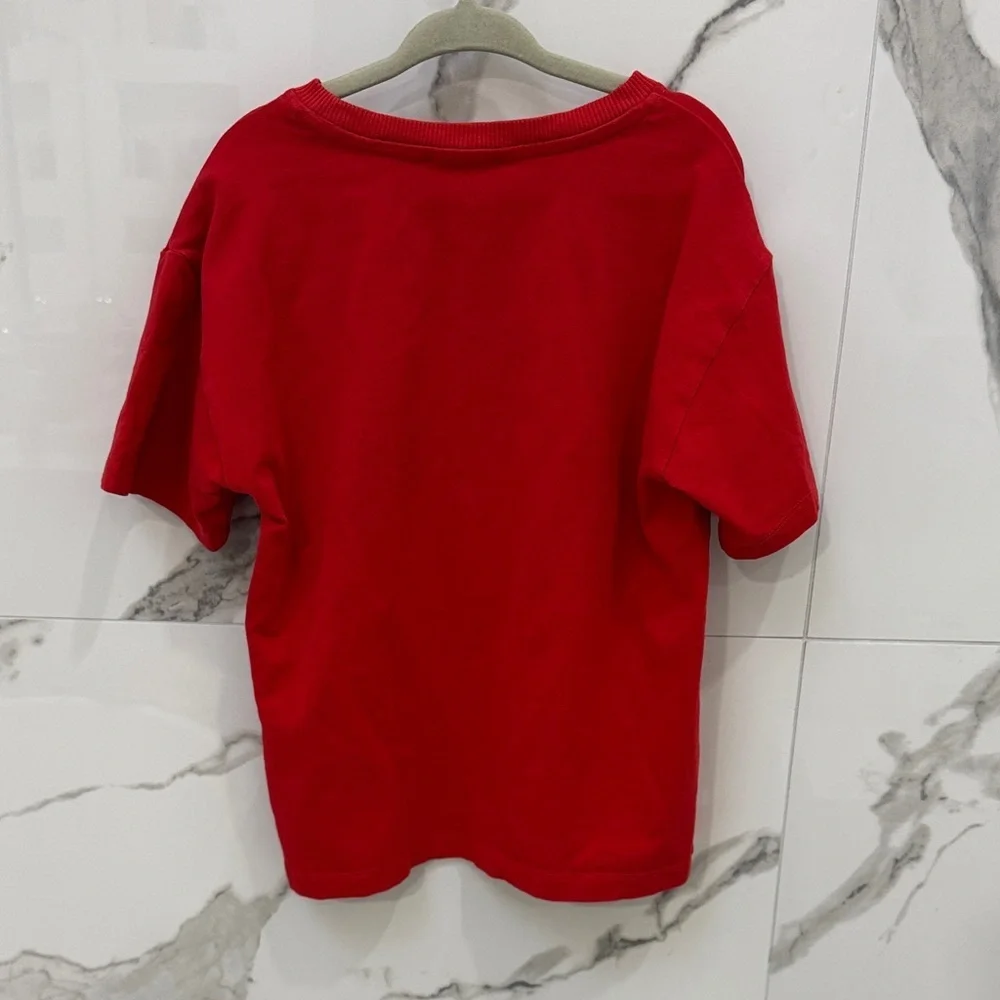 Moschino Red Teddy Bear Graphic Tee